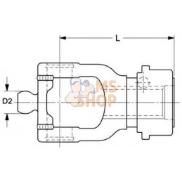 Mâchoire verrouillage rapide, 1-3/8"-6 can, W2580 Walterscheid | WALTERSCHEID Mâchoire verrouillage rapide, 1-3/8"-6 can, W2580 