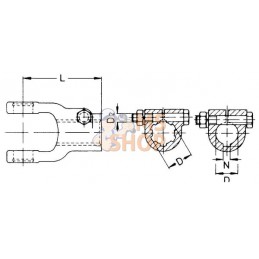 Mâchoire boulon de serrage, 1-3/4"-20 can W2500/P500 Walterscheid | WALTERSCHEID Mâchoire boulon de serrage, 1-3/4"-20 can W2500