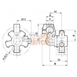 Porte-buses Quadrijet 25 mm | ARAG Porte-buses Quadrijet 25 mm | ARAGPR#609090