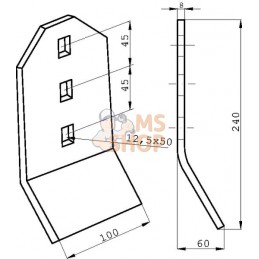 Soc coudé 100x8x240mm EA 45 | KRAMP Soc coudé 100x8x240mm EA 45 | KRAMPPR#799719