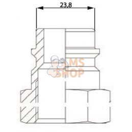 Raccord rapide mâle Ø17,8mm x F 3/4" inox | KRAMP Raccord rapide mâle Ø17,8mm x F 3/4" inox | KRAMPPR#463346