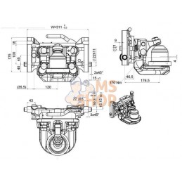 Attelage à boule 80 mm 311 mm | SCHARMÜLLER Attelage à boule 80 mm 311 mm | SCHARMÜLLERPR#881781