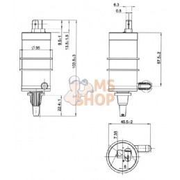 Pompe lave-glace type F 12V | DOGA Pompe lave-glace type F 12V | DOGAPR#857943