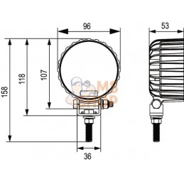 Phare de travail LED 1200lm longue portée | HELLA VALUEFIT Phare de travail LED 1200lm longue portée | HELLA VALUEFITPR#922315