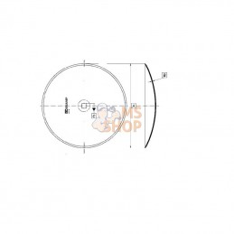 HD710841KR; KRAMP; Disque de herse lisse 710x8 Tr.41; pièce detachée