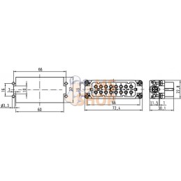 Insert F A 16P racc. à sertir 1-16 | HARTING Insert F A 16P racc. à sertir 1-16 | HARTINGPR#922415