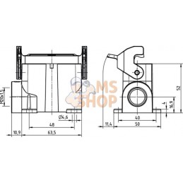 Embase saillie 10A 2xM20 | HARTING Embase saillie 10A 2xM20 | HARTINGPR#786477