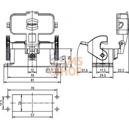 Embase encastrée 10A | HARTING Embase encastrée 10A | HARTINGPR#786394