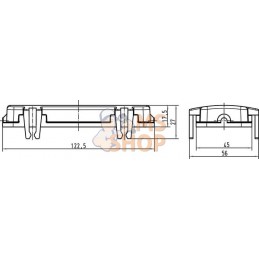 Couvercle 24B avec 4 clips, plastique | HARTING Couvercle 24B avec 4 clips, plastique | HARTINGPR#786438