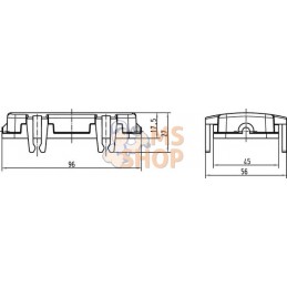 Couvercle 16B avec 4 clips, plastique | HARTING Couvercle 16B avec 4 clips, plastique | HARTINGPR#786428