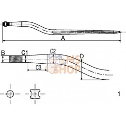 Dent désileuse M22x815mm Stoll | STOLL Dent désileuse M22x815mm Stoll | STOLLPR#861940