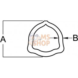 Tube profilé extérieur triangulaire 2/G2 Ø ext. : 36x3,2 mm L : 1 m Bondioli&Pavesi | BONDIOLI&PAVESI Tube profilé extérieur tri