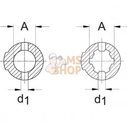 Machoire alesage 25 W2300/P300/W300E Walterscheid | WALTERSCHEID Machoire alesage 25 W2300/P300/W300E Walterscheid | WALTERSCHEI