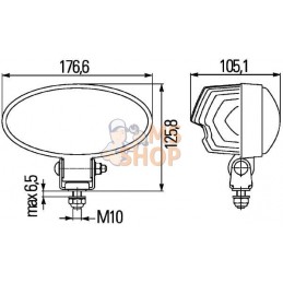 Phare de travail OVAL 90LED | HELLA Phare de travail OVAL 90LED | HELLAPR#511303