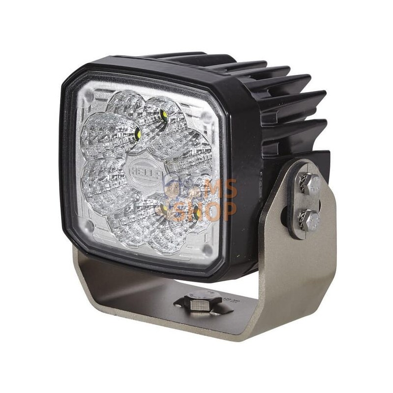 Phare de travail LED 4000lm, carré 12/24V, blanc, ultra longue portée prise Deutsch 8 LED Hella | HELLA Phare de travail LED 400