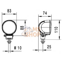 Phare de travail à LED longue portée M70 | HELLA Phare de travail à LED longue portée M70 | HELLAPR#511330