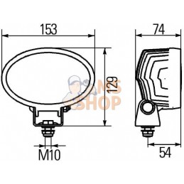 Phare de travail OVAL100LED | HELLA Phare de travail OVAL100LED | HELLAPR#511307