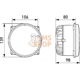 Projecteur avant M133 LED àintégrer | HELLA Projecteur avant M133 LED àintégrer | HELLAPR#511282