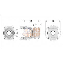 Mâchoire verrouillage rapide, 1-3/8"-6 can, T10/V10 Comer | COMER Mâchoire verrouillage rapide, 1-3/8"-6 can, T10/V10 Comer | CO