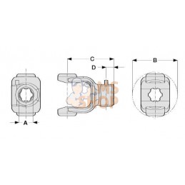 Mâchoire verrouillage rapide, 1 3/8-21 can, T50/V50 Comer | COMER Mâchoire verrouillage rapide, 1 3/8-21 can, T50/V50 Comer | CO