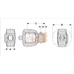 Mâchoire verrouillage rapide, 1 3/8-6 can, T CvJ 20/V CvJ 20 Comer | COMER Mâchoire verrouillage rapide, 1 3/8-6 can, T CvJ 20/V