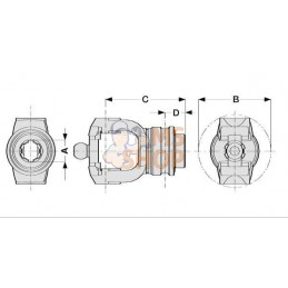 Mâchoire verrouillage rapide, 1 3/8-6 can, T CvJ 40/V CvJ 40 Comer | COMER Mâchoire verrouillage rapide, 1 3/8-6 can, T CvJ 40/V