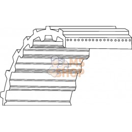 Courroie dentée 20x1440-180D | OPTIBELT Courroie dentée 20x1440-180D | OPTIBELTPR#829841