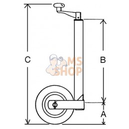 Roue jockey Ø70mm - 250x80 escamotable | AL-KO Roue jockey Ø70mm - 250x80 escamotable | AL-KOPR#873766