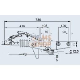 Attelage freiné 70mm carré 90 S/3 | AL-KO Attelage freiné 70mm carré 90 S/3 | AL-KOPR#873788