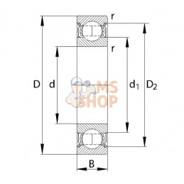 Roulement à billes à gorge profonde 100x150x16 mm, 16020C3 SKF | SKF Roulement à billes à gorge profonde 100x150x16 mm, 16020C3 