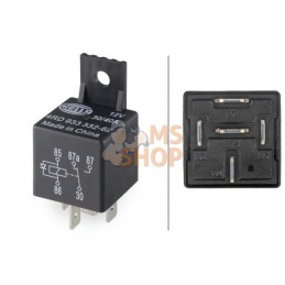 Relais 12 V 30 A/40 A, 5 pôles, interrupteur, avec support | HELLA Relais 12 V 30 A/40 A, 5 pôles, interrupteur, avec support | 