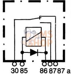 Relais 12 V 30 A/40 A, 5 pôles, interrupteur, avec support | HELLA Relais 12 V 30 A/40 A, 5 pôles, interrupteur, avec support | 