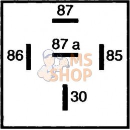 Relais 12 V 30 A/40 A, 5 pôles, interrupteur, avec support | HELLA Relais 12 V 30 A/40 A, 5 pôles, interrupteur, avec support | 