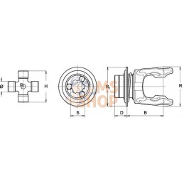 Mâchoire verrouillage rapide, 1-3/4"-20 can, 6/G7/H7 Bondioli&Pavesi | BONDIOLI&PAVESI Mâchoire verrouillage rapide, 1-3/4"-20 c