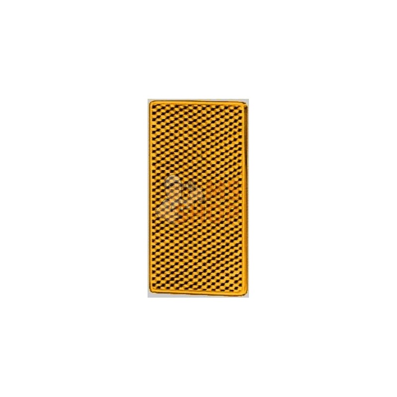 Catadioptre rectangle orange 105x55mm autocollant HELLA 8RB004713001