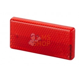 Catadioptre rectangle rouge 70x31,5mm autocollant | HELLA Catadioptre rectangle rouge 70x31,5mm autocollant | HELLAPR#522957