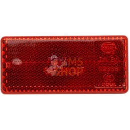 Catadioptre rectangle rouge 70x31,5mm autocollant | HELLA Catadioptre rectangle rouge 70x31,5mm autocollant | HELLAPR#522957