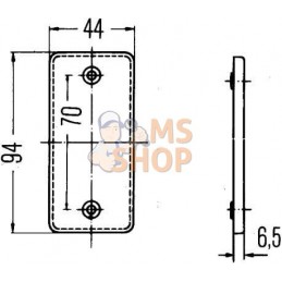 Catadioptre rectangle rouge 94x44mm à visser | HELLA Catadioptre rectangle rouge 94x44mm à visser | HELLAPR#522877