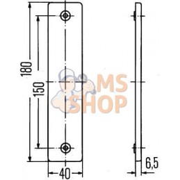 Catadioptre rectangle rouge 180x40mm à visser | HELLA Catadioptre rectangle rouge 180x40mm à visser | HELLAPR#522910