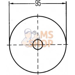 Catadioptre rond rouge Ø95 mm | HELLA Catadioptre rond rouge Ø95 mm | HELLAPR#522907