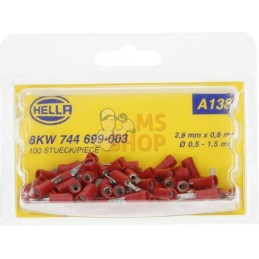 Fiche plate rouge 0,5-1 mm² | HELLA Fiche plate rouge 0,5-1 mm² | HELLAPR#523065