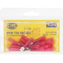 Fiche plate rouge 0,5-1 mm² | HELLA Fiche plate rouge 0,5-1 mm² | HELLAPR#523027