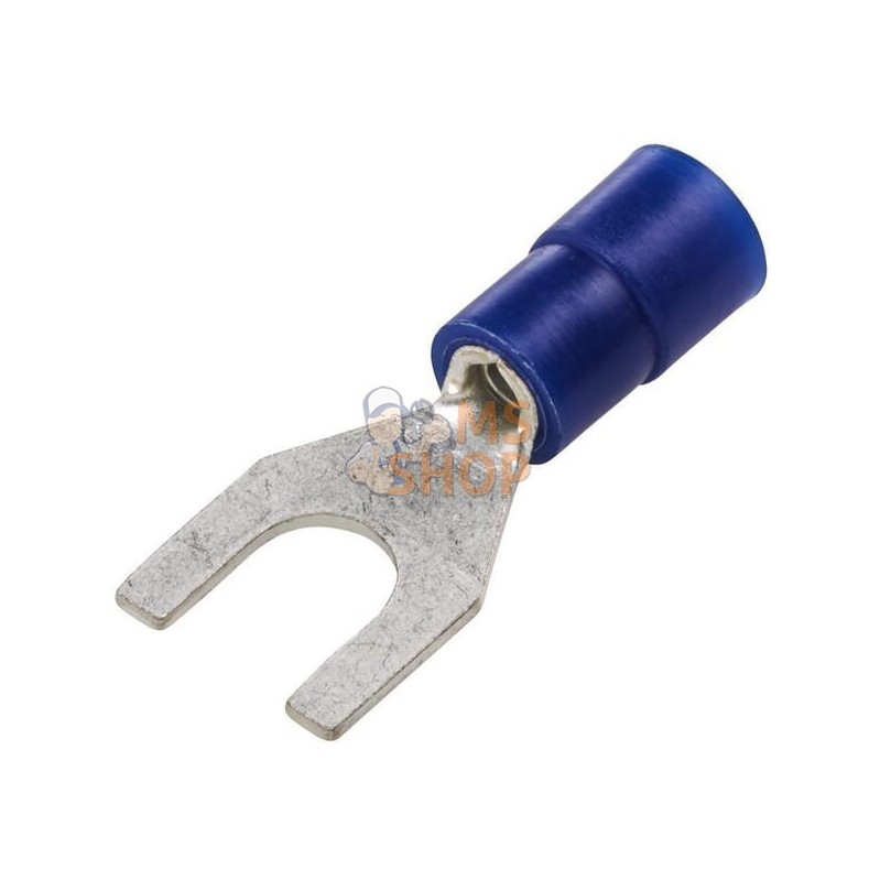 Fiche à fourche, bleue, 1,5-2,5 mm² Ø5,3 mm² Série A, blister, Hella | HELLA Fiche à fourche, bleue, 1,5-2,5 mm² Ø5,3 mm² Série 