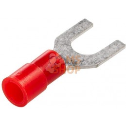 Fiche à fourche, rouge, 0,5-1,5 mm² Ø5,3 mm² Série A, blister, Hella | HELLA Fiche à fourche, rouge, 0,5-1,5 mm² Ø5,3 mm² Série 