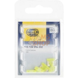 Fusible mini blade low 20A longueur 8,4mm jaune pack 5x Hella | HELLA Fusible mini blade low 20A longueur 8,4mm jaune pack 5x He