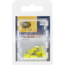 Fusible lame mini 32V 20A longueur 16,3mm jaune pack 10x Hella | HELLA Fusible lame mini 32V 20A longueur 16,3mm jaune pack 10x 