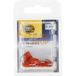 Fusible lame mini 32V 10A longueur 16,3mm rouge pack 10x Hella | HELLA Fusible lame mini 32V 10A longueur 16,3mm rouge pack 10x 