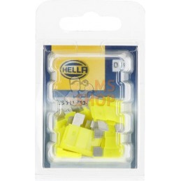 Fusible lame standard 12V 20A longueur 18,8mm jaune pack 10x Hella | HELLA Fusible lame standard 12V 20A longueur 18,8mm jaune p