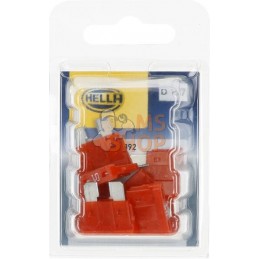 Fusible lame standard 12V 10A longueur 18,8mm rouge pack 10x Hella | HELLA Fusible lame standard 12V 10A longueur 18,8mm rouge p