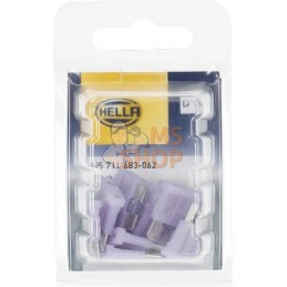 Fusible lame standard 12V 3A longueur 18,8mm violet pack 10x Hella | HELLA Fusible lame standard 12V 3A longueur 18,8mm violet p